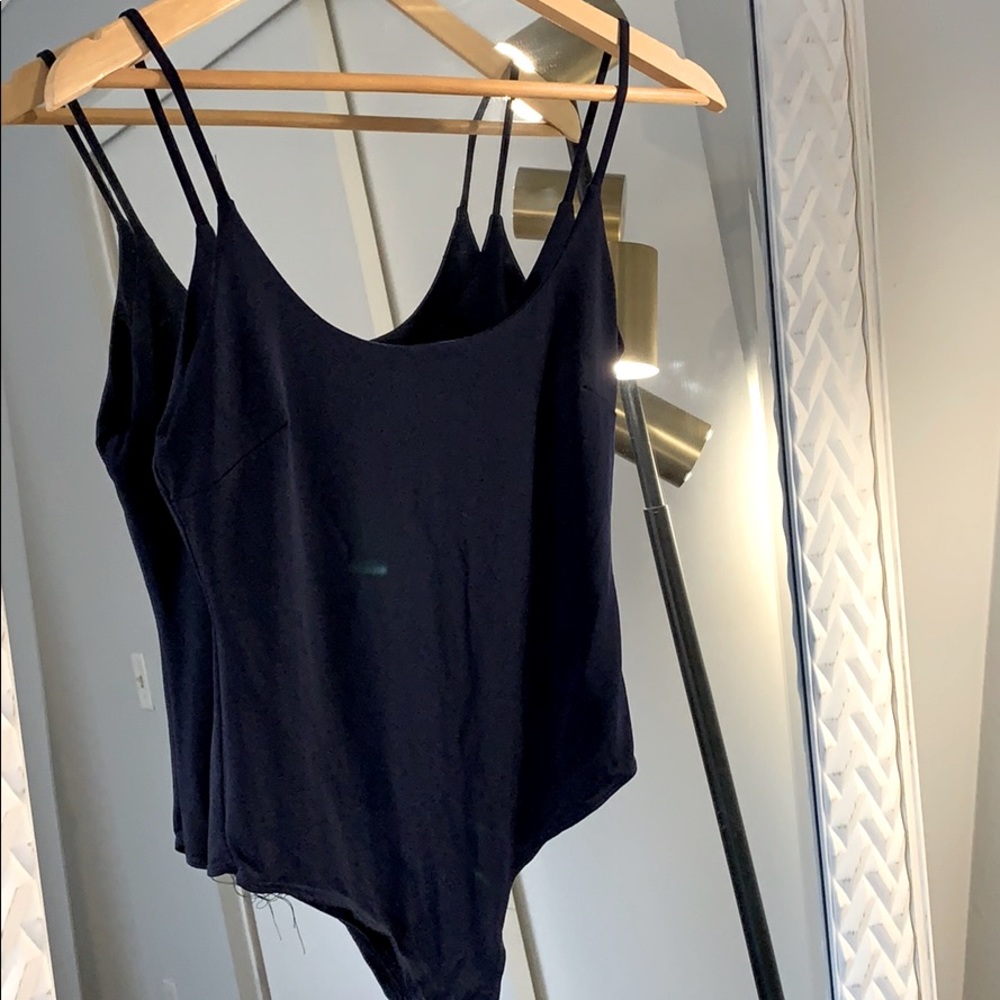 Navy blue body suit